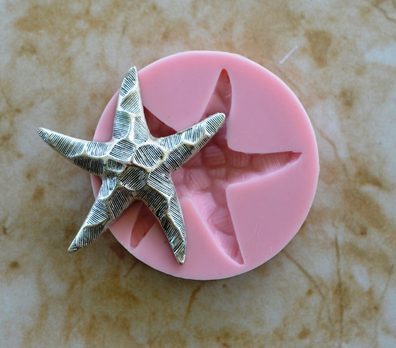 Starfish Silicone Mold, Sea Stars, resin, invertebrates, Five arms, Mold, Silicone Mold, Molds, Clay, Jewelry, Chocolate molds,  N107