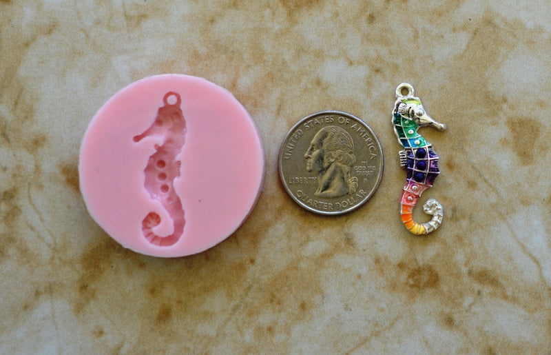 Seahorse Mold Silicone, Seahorse Mold Silicone, Molds, Resin mold, Clay mold, Epoxy, food grade, Chocolate, mould, Flexible, ocean N110-1