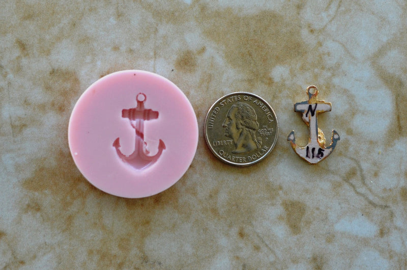 Anchor Silicone Mold, Nautical, mold, boat, Sailing, Clay mold, Epoxy, Sea, molds, food grade, anchors, Navy, craft, Ocean, Chocolate N115