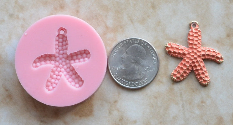 Starfish Silicone Mold, Sea Stars, resin, invertebrates, Five arms, Mold, Silicone Mold, Molds, Clay, Jewelry, Chocolate molds,  N230