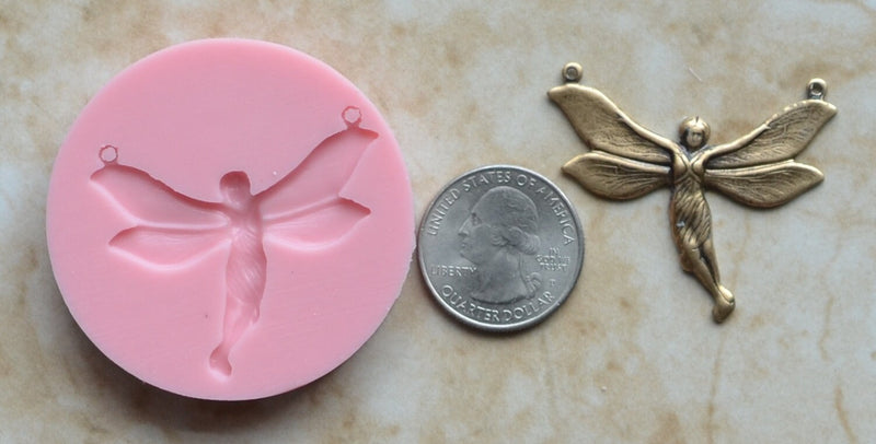 Fairy Silicone Mold, Jewelry, Resin, clay, Pendant, Necklace, hung on a chain, Charms, brooch, bracelets, symbol, earrings,  G231