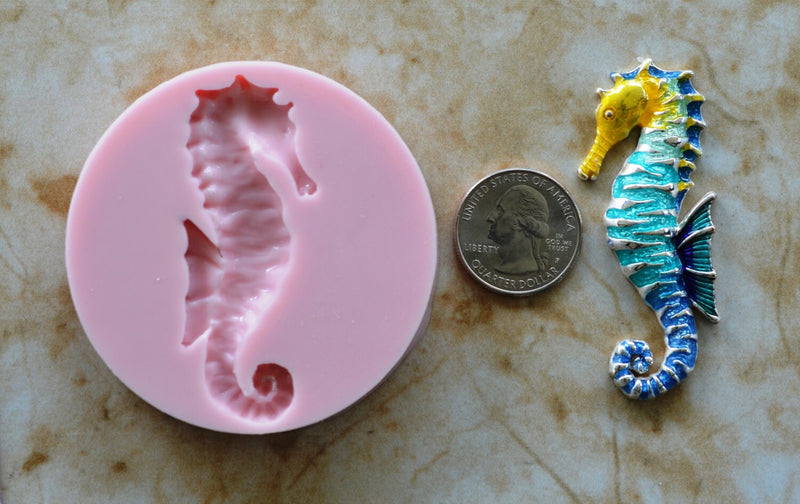 Seahorse Mold Silicone, Molds, Cake, Candy, Resin mold, Clay mold, Epoxy, food grade, Animal, Chocolate, mould, Rubber, Flexible, ocean N126