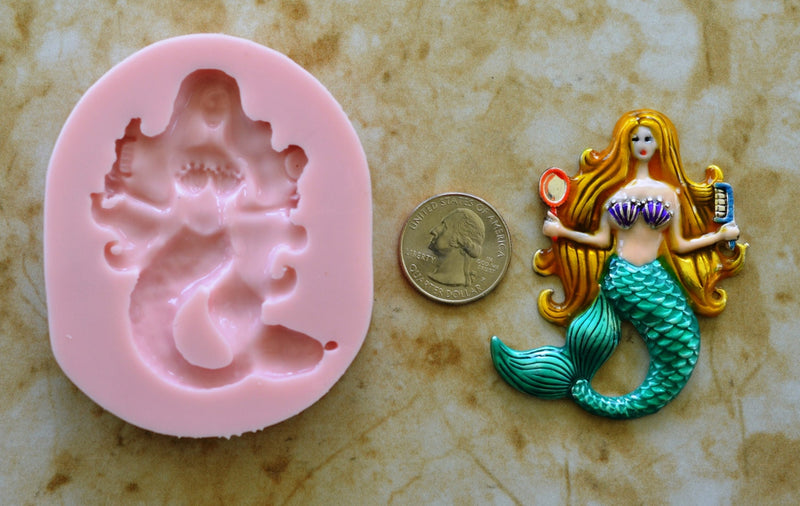 Mermaid Silicone Mold, Mermaid, Mermaids, aquatic creature, Shipwrecks, Folklore, Fairy tales, Clay mold, Epoxy molds, Nautical  N125