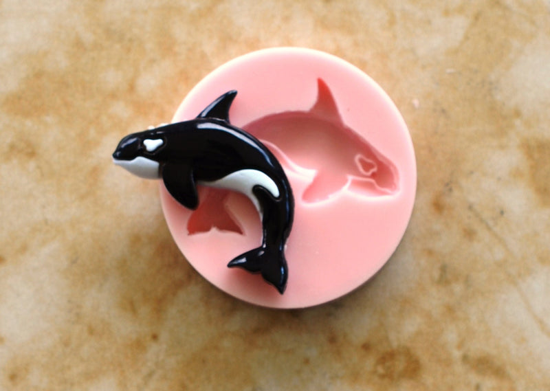 Killer Whale, Orca, Silicone Mold,  Fish, Clay Dolphin mold, Epoxy Dolphin molds, food grade Dolphin mold, Ocean fish, Chocolate N146-1