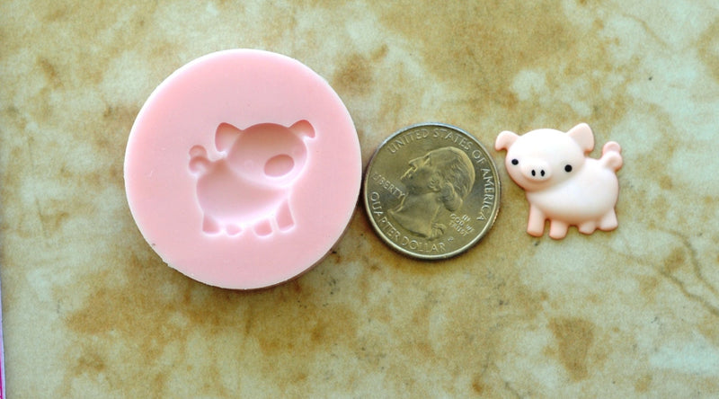 Pig Silicone Mold, Animal Silicone Mold, Resin, Clay, Epoxy, food grade, Chocolate molds, Resin, Clay, dogs, cats, fish, birds  A138