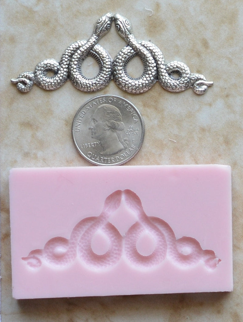 Snake Silicone Mold, Molds, Cake, Candy, Clay, Chocolate, Cookies A190-30