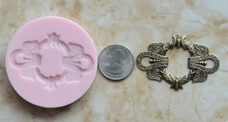 Buckle Flexible Silicone Mold, Jewelry, Resin, clay, Pendant, Necklace, hung on a chain, Charms, brooch, bracelets, symbol, earrings,  G259