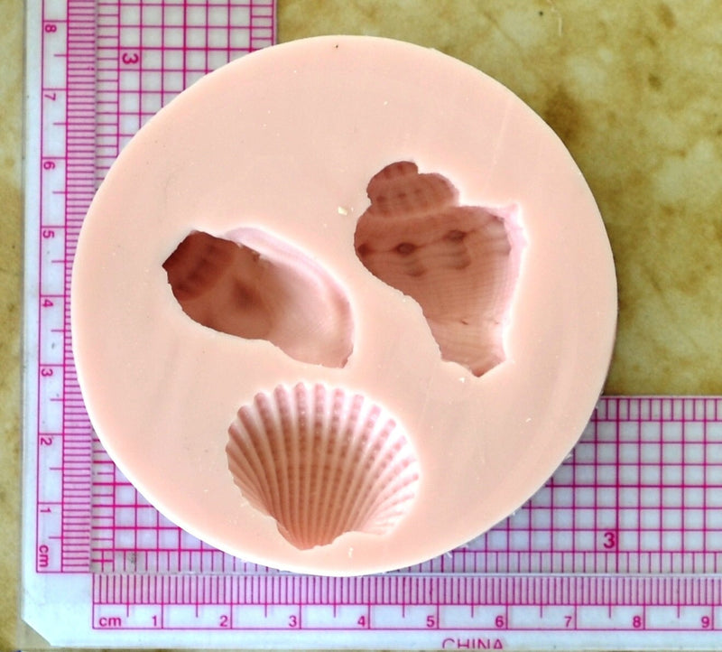 Shell Silicone Mold, Epoxy, Beach, Nautilus, Scallop, Chocolate molds, ocean, seashells, Scallop, shell shop N157-158-159