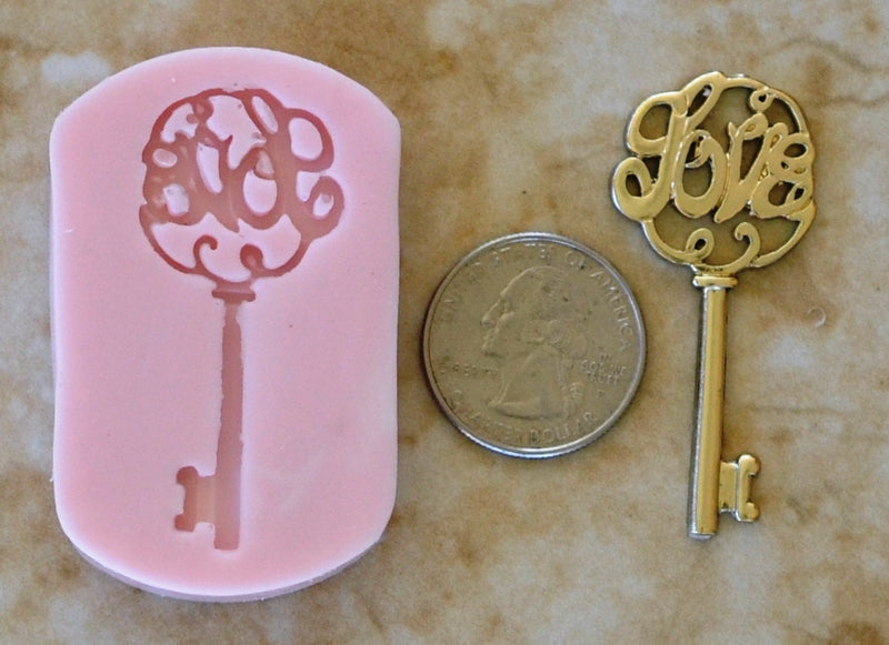 Ke Silicone Mold, Jewelry, Resin, clay, Pendant, Necklace, hung on a chain, Charms, brooch, bracelets, symbol, earrings,  G115