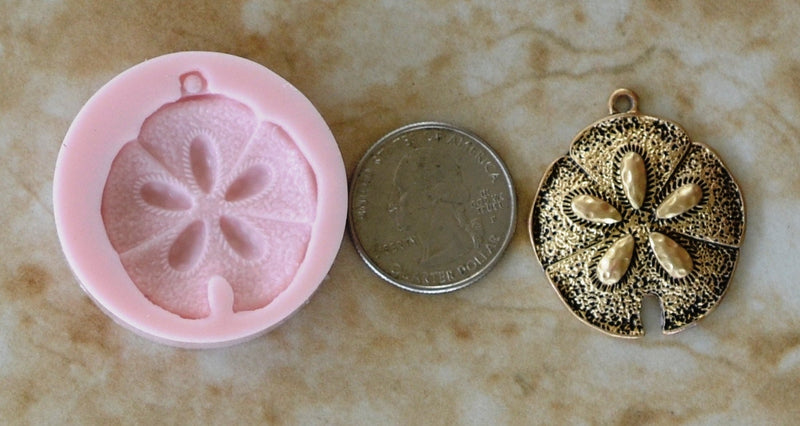Sand Dollar Silicone Mold, Silcone, Cake, Candy, Clay, Nautical, Cooking, Jewelry, Beach, Chocolate, Cooki N177-20
