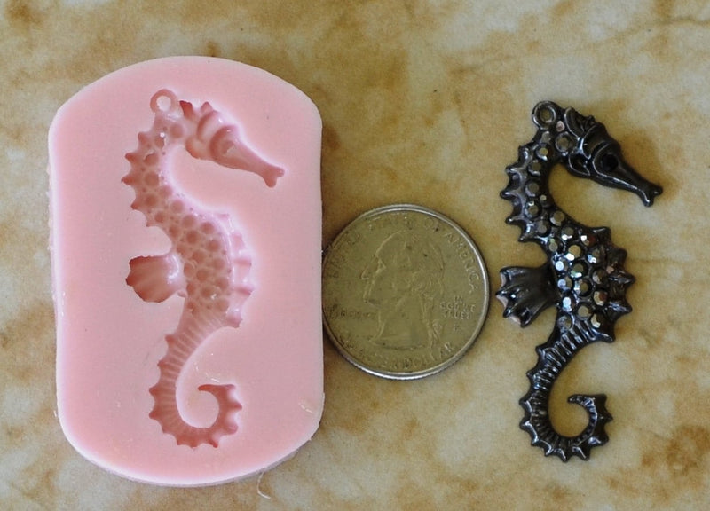 Seahorse Mold Silicone, Seahorse Mold, Silicone, Molds, Resin mold, Clay mold, Epoxy, food grade, Chocolate, mould, Flexible, ocean N113