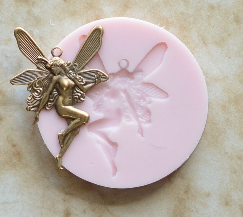 FAIRY Silicone Mold, Jewelry, Resin, clay, Pendant, Necklace, hung on a chain, Charms, brooch, bracelets, symbol, earrings, G294