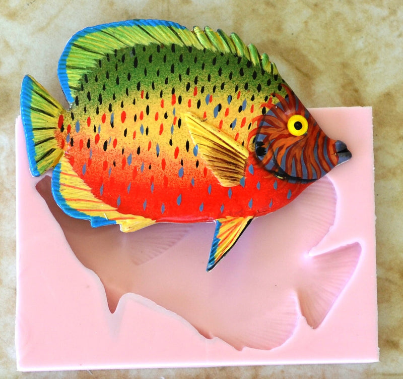 Fish Silicone Mold, Fish silicone mold, Resin, Fish, Clay, Epoxy, food grade, Ocean fish, deepwater fish, Chocolate, Candy N160