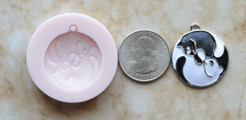 Cat Yin Yang Silicone Mold, Animal Silicone Mold, Resin, Clay, Epoxy, food grade, Chocolate molds, Resin, Clay, dogs, cats, fish, A238