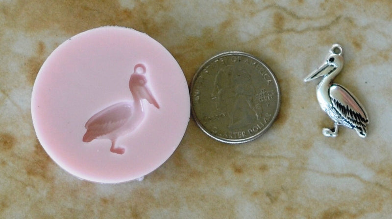 Pelican Silicone Mold, Birds, Resin Birds mold, Clay, Epoxy Birds molds, food grade Birds mold, songbirds, Sea birds, Chocolate  A153