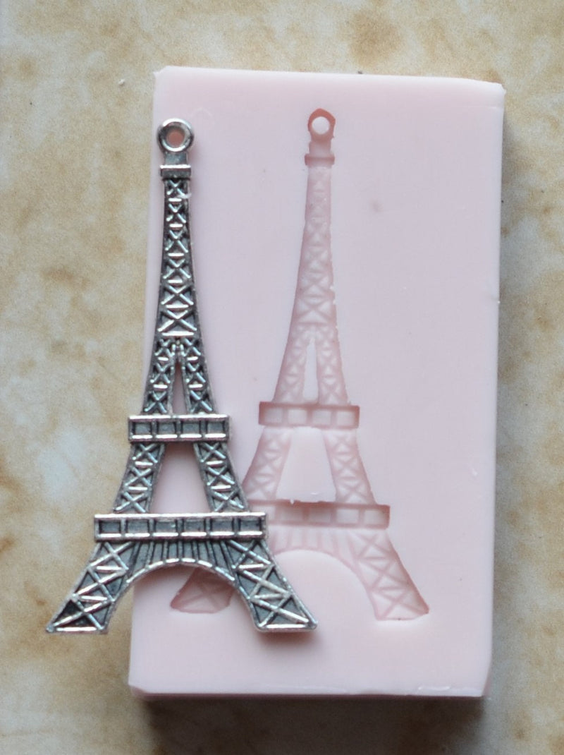 Eiffel Tower Silicone Mold, Jewelry, Resin, clay, Pendant, Necklace, hung on a chain, Charms, brooch, bracelets, symbol, earrings  G309