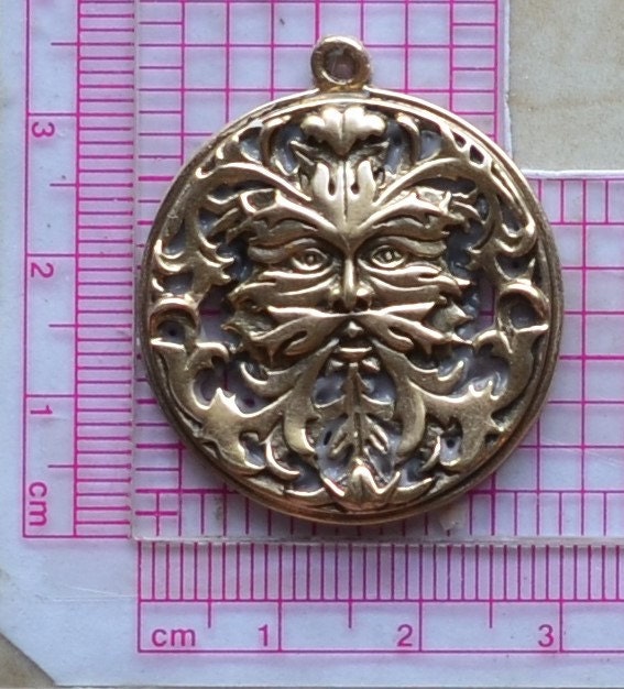 Green Man  Food Grade Flexible Silicone Mold, Jewelry, Resin, clay, Pendant, Necklace, hung on a chain, brooch, bracelets, symbol, G314