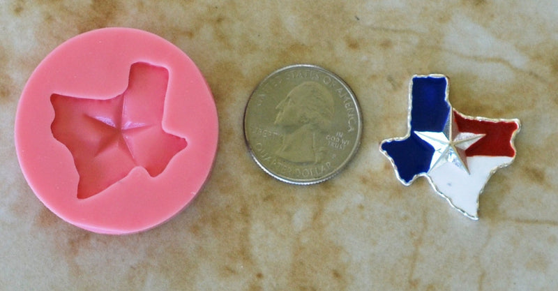 Texas Silicone Mold, Jewelry, Resin, clay, Pendant, Necklace, hung on a chain, Charms, brooch, bracelets, symbol, earrings G222