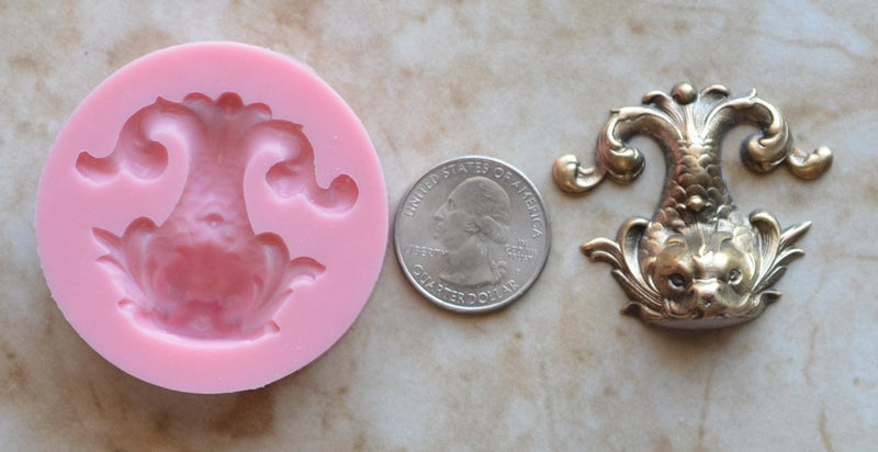 Koi Fish Silicone Mold, resin, Fish, Clay, Epoxy, food grade, Ocean fish, deepwater fish, Chocolate, Candy, Cake, freshwater fish N229