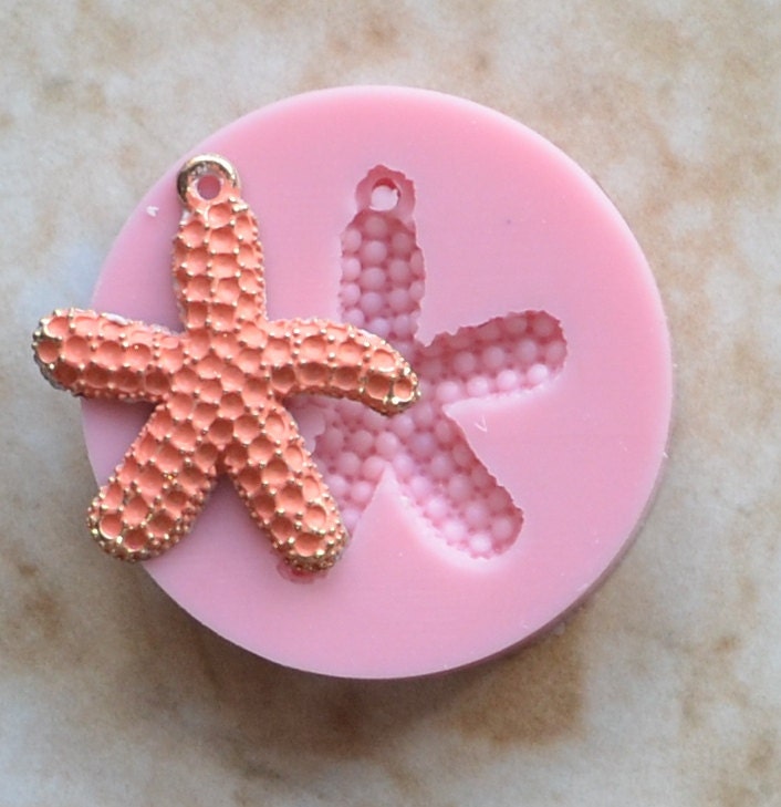 Starfish Silicone Mold, Sea Stars, resin, invertebrates, Five arms, Mold, Silicone Mold, Molds, Clay, Jewelry, Chocolate molds,  N230