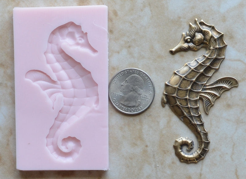 Seahorse Mold Silicone, Seahorse Mold, Silicone, Molds, Resin mold, Clay mold, Epoxy, food grade, Chocolate, mould, Flexible, ocean N234