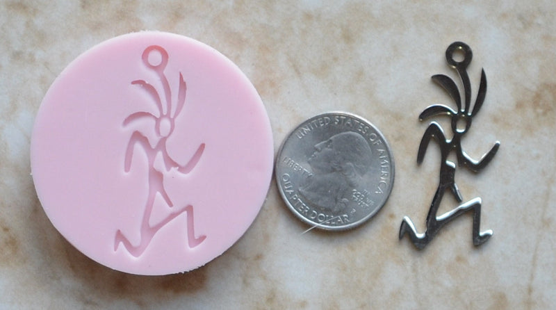 Runner Silicone Mold, Jewelry, Resin, clay, Pendant, Necklace, hung on a chain, Charms, brooch, bracelets, symbol, design, earrings,   G241