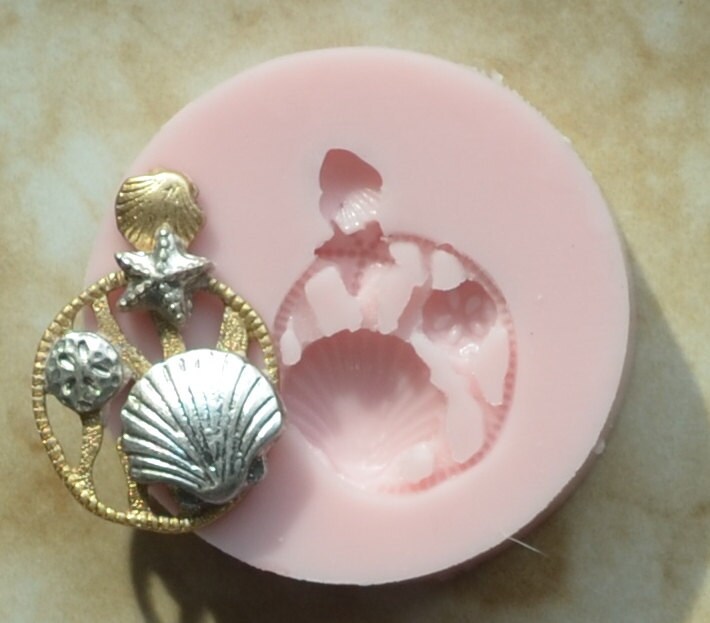 Scallop Silicone Mold, Shell Silicone Mold, Epoxy, Nautilus, Scallop, ocean, seashells, Scallop, sand dollar, shell shop  N245