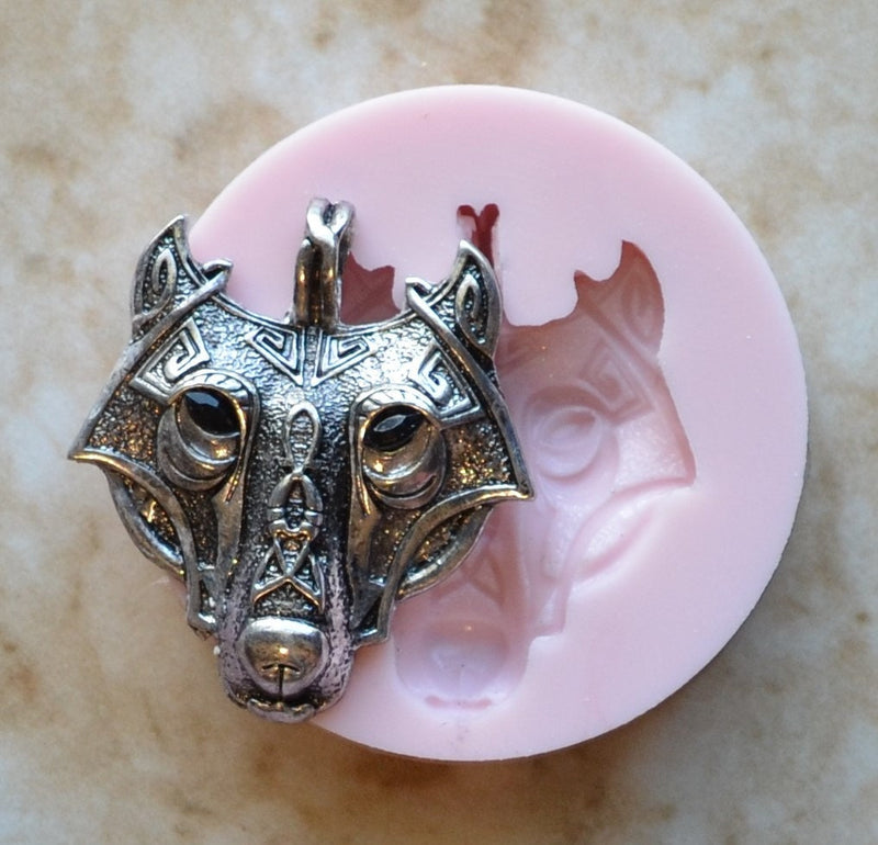 Wolf Silicone Mold, Animal Silicone Mold, Resin, Clay, Epoxy, food grade, Chocolate molds, Resin, Clay, dogs, cats, fish, birds  A303