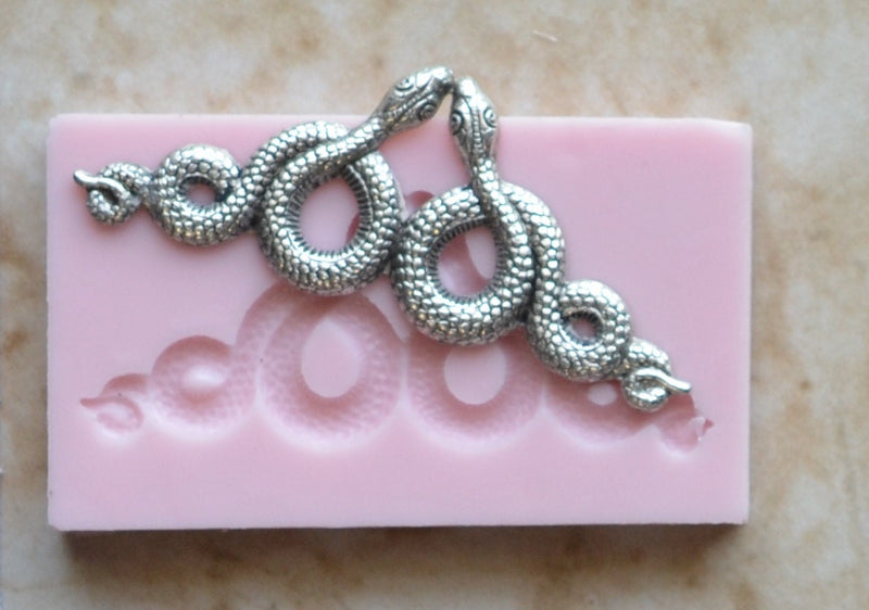 Snake Silicone Mold, Molds, Cake, Candy, Clay, Chocolate, Cookies A190-30