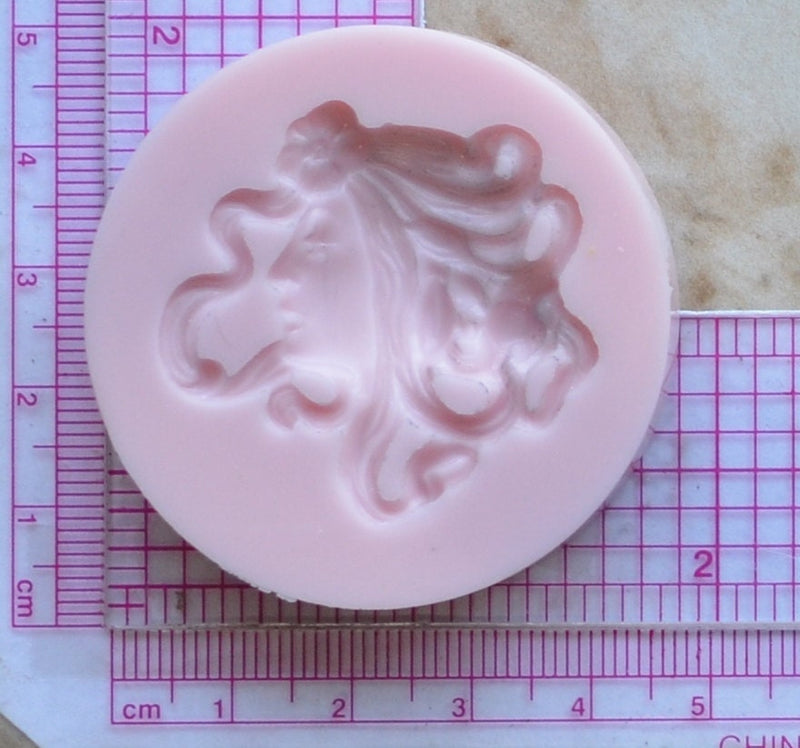 Camilla Maiden Silicone Mold, Jewelry, Resin, clay, Pendant, Necklace, hung on a chain, Charms, brooch, bracelets, symbol, earrings,  G256