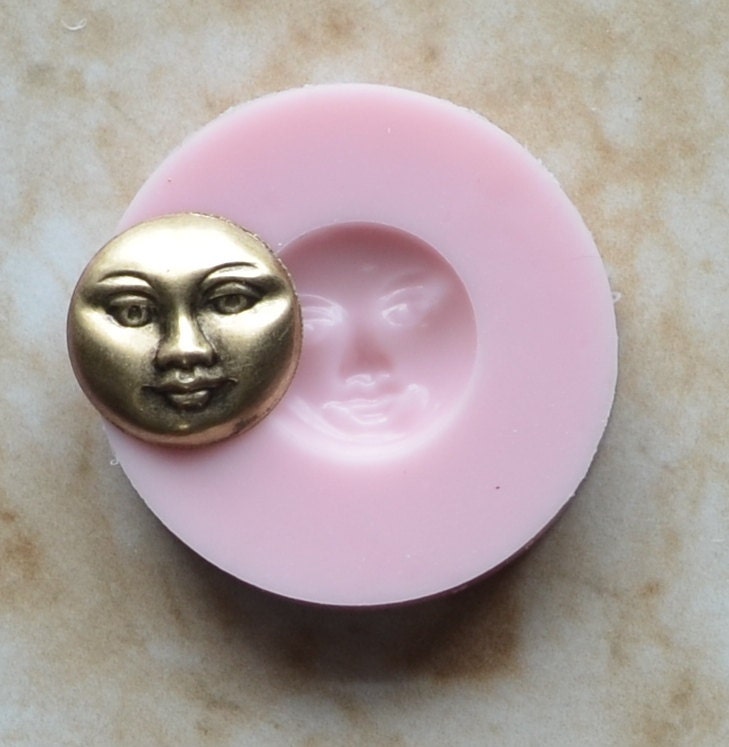 MOON MAN FACE Silicone Mold, Jewelry, Resin, clay, Pendant, Necklace, hung on a chain, Charms, bracelets, symbol, design, earrings,  G290