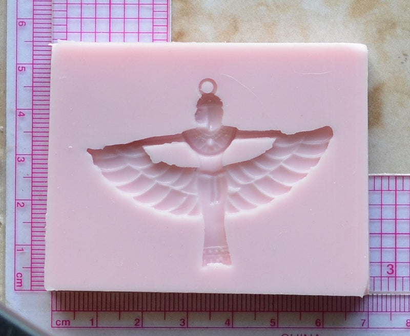 Egyptian Pharaonic Winged Pendant Silicone Mold, Jewelry, Resin, Pendant, Necklace, hung on a chain, Charms, symbol, design, earrings,  G345