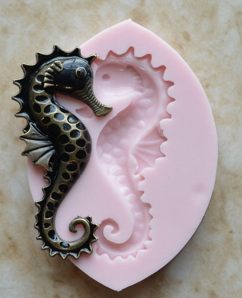 Seahorse Silicone Mold, Seahorse Mold, Silicone, Molds, Resin mold, Clay mold, Epoxy, food grade, Chocolate, mould, Flexible, ocean  A323