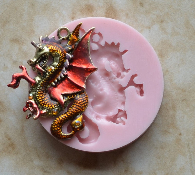 Dragon Silicone Mold, Dragon, Resin, Clay, Epoxy, food grade, Dragons, Chocolate, reptilian legendary, Mythological creatures, A275