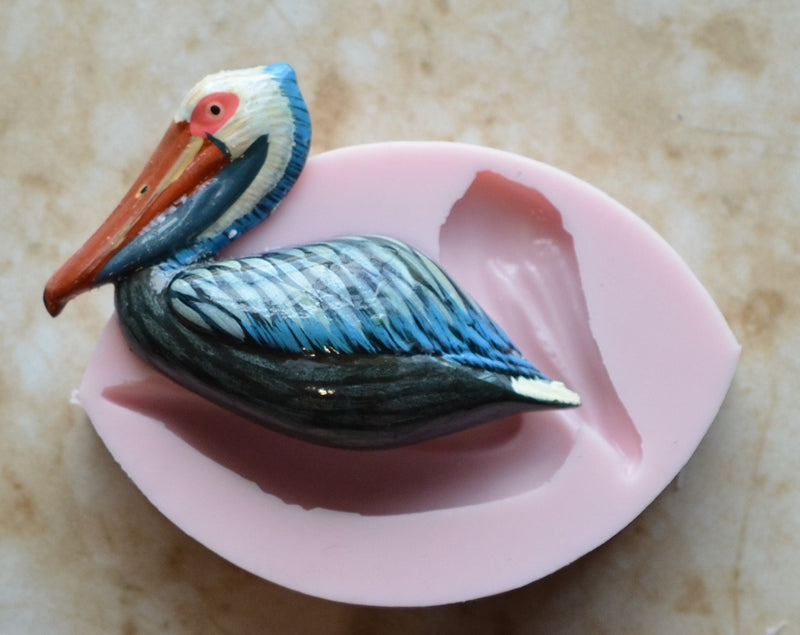 Pelican Silicone Mold, Birds, Resin Birds mold, Clay Birds mold, Epoxy Birds molds, food grade, songbirds, Sea birds, Chocolate A328