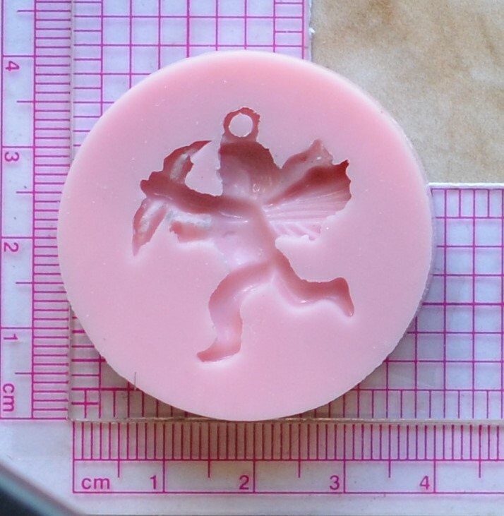 Cupid Flexible Silicone Mold, Jewelry, Resin, clay, Pendant, Necklace, hung on a chain, Charms, bracelets, symbol, design, earrings, G342