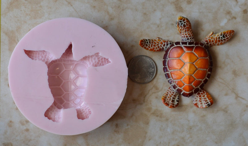 Turtle silicone mold, Resin mold, Clay mold, Epoxy molds, Sea turtle, turtles, Nautical molds, beach, ocean, nautical, sea, animal A331