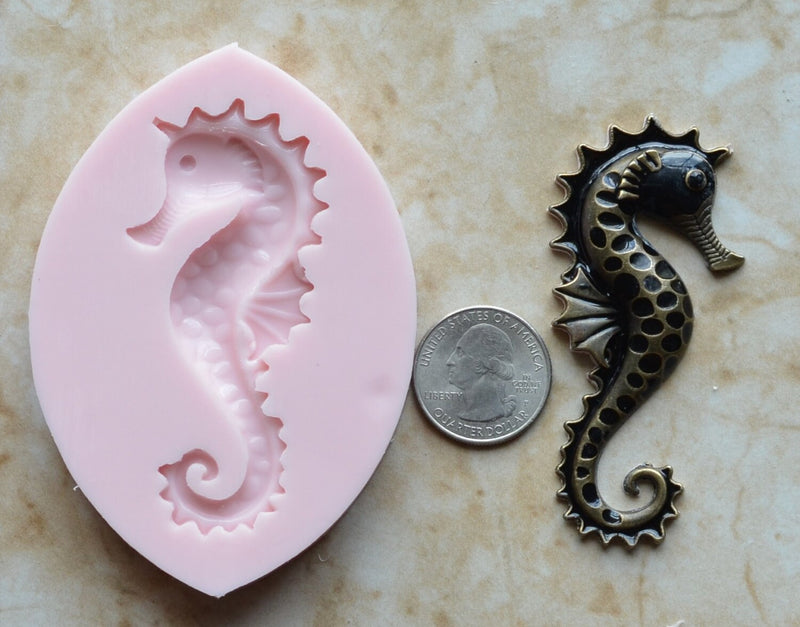 Seahorse Silicone Mold, Seahorse Mold, Silicone, Molds, Resin mold, Clay mold, Epoxy, food grade, Chocolate, mould, Flexible, ocean  A323