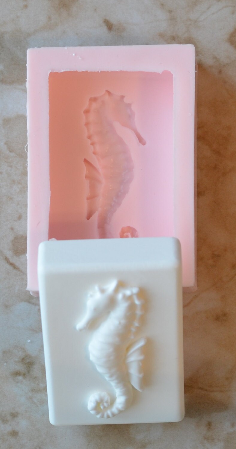 Seahorse Soap Mold Silicone, Silicone Soap Mold, Soap mold, Soap, Round molds, Square molds, Rectangular mold, Octagon, Sea Horse S-115