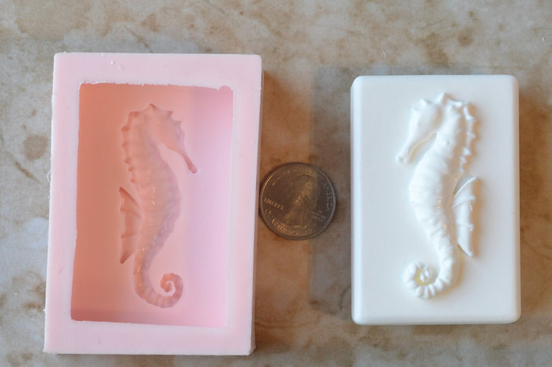 Seahorse Soap Mold Silicone, Silicone Soap Mold, Soap mold, Soap, Round molds, Square molds, Rectangular mold, Octagon, Sea Horse S-115