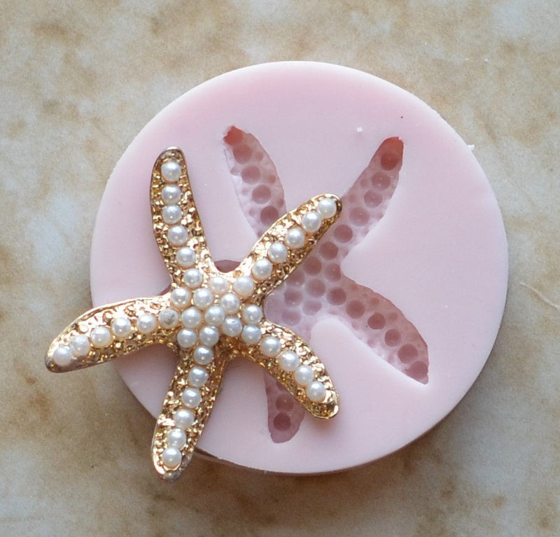 Starfish Silicone Mold, Sea Stars, resin, invertebrates, Five arms, Mold, Silicone Mold, Molds, Clay, Jewelry, Chocolate molds,  N342