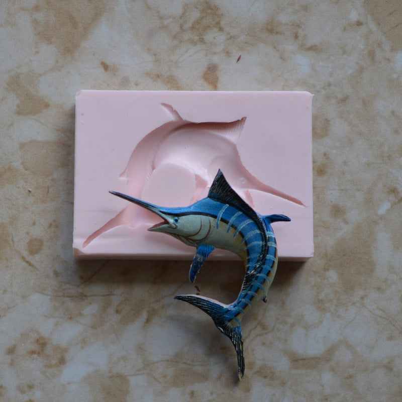 Marlin Silicone Mold, Fish silicone mold, Resin, Fish, Clay, Epoxy, food grade mold, Ocean fish, deepwater fish, Chocolate, Candy, Cake N351