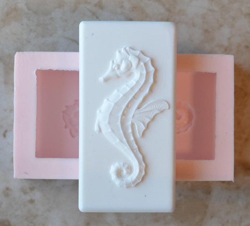 Seahorse Soap Mold Silicone, Silicone Soap Mold, Soap mold, Soap, Round molds, Square molds, Rectangular mold, Octagon, Soaps, S-114