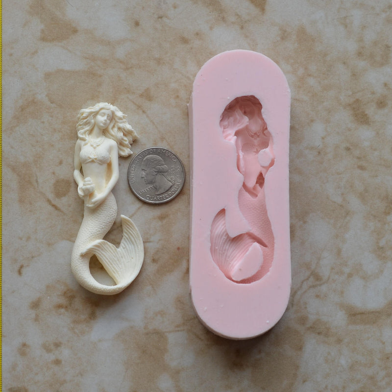 Mermaid Silicone Mold, Mermaid, Mermaids, aquatic creature, Shipwrecks, Folklore, Fairy tales, Clay mold, Epoxy molds, Nautical N370