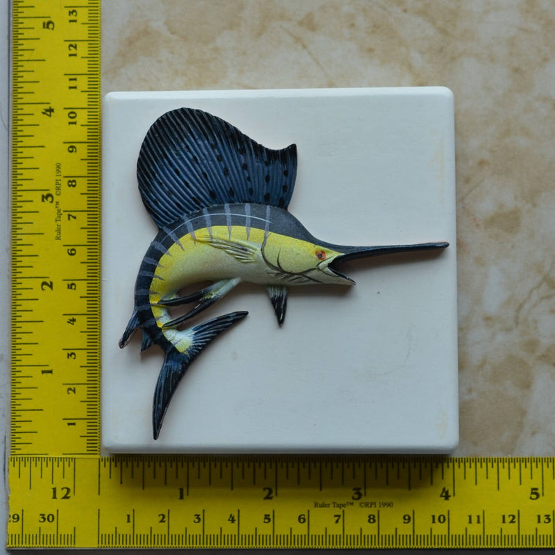 Sailfish Soap Mold, 1" Base, Silicone, Molds, Soap, Cake, Candy, Clay, Cooking, Jewelry, Farm, Chocolate, Cookies S-119