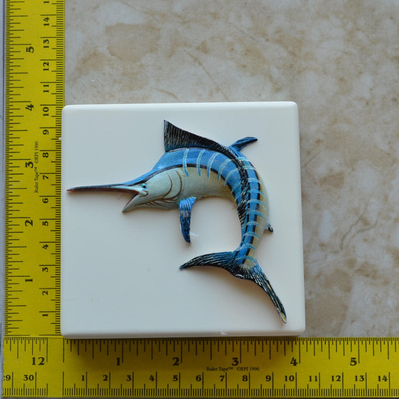 Marlin Soap Mold, 1" base, Silicone Soap Mold, Soap mold, Soap, Round molds, Square molds, Rectangular mold, Octagon, Soaps, Animal S-129