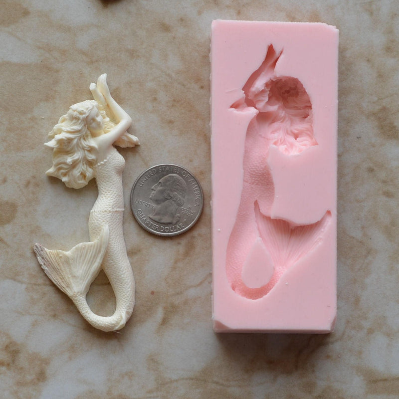 Mermaid silicone mold, Mermaid, Mermaids, aquatic creature, Shipwrecks, Folklore, Fairy tales, Clay mold, Epoxy molds, Nautical  N373