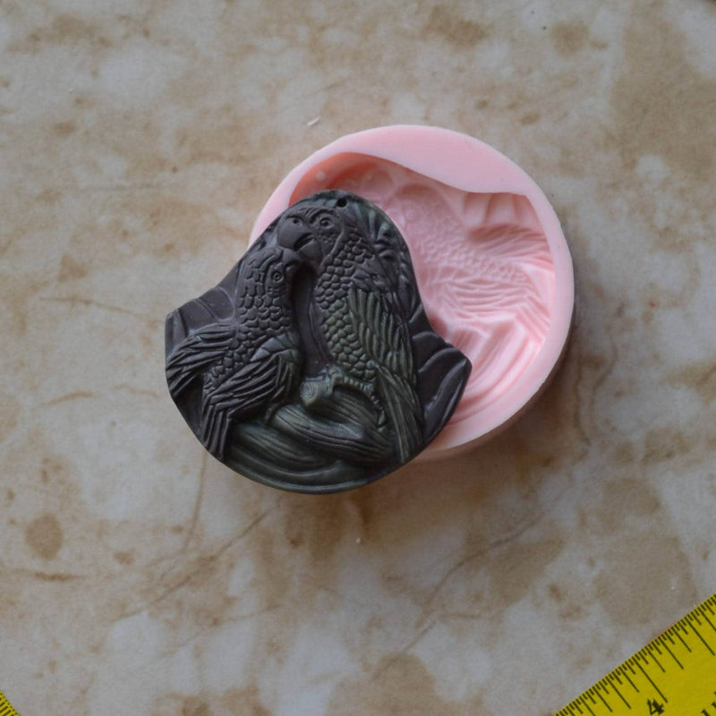 Parrot Silicone Mold, Birds, Resin Birds mold, Clay, Epoxy Birds molds, food grade Birds mold, songbirds, Sea birds, Chocolate   A376