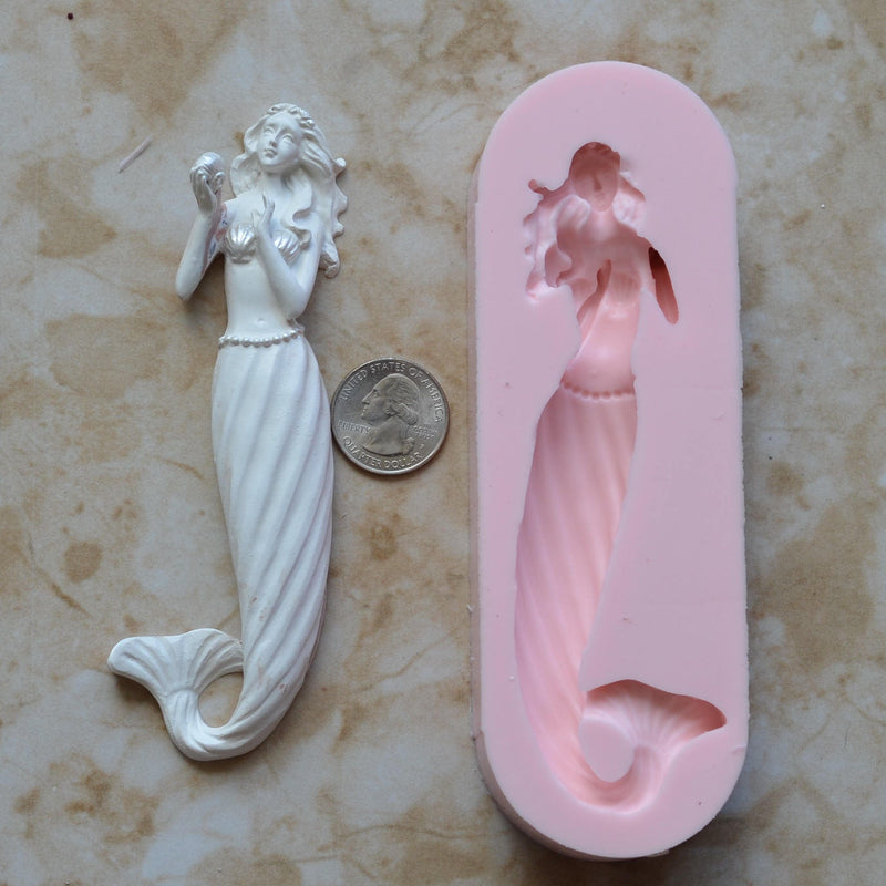 Mermaid Silicone Mold, Mermaid, Mermaids, aquatic creature, Shipwrecks, Folklore, Fairy tales, Clay mold, Epoxy molds, Nautical N379