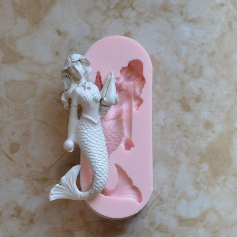 Mermaid Silicone Mold, Mermaid, Mermaids, aquatic creature, Shipwrecks, Folklore, Fairy tales, Clay mold, Epoxy molds, Nautical  N338